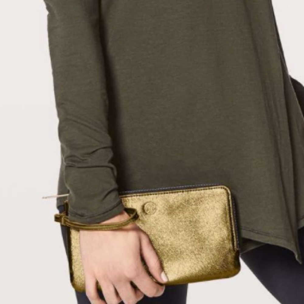 lululemon gold double up pouch